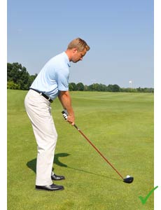 Posture at address with a Driver Posture at address with a Driver