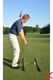 Incorrectly aligning body at address swing sequence (4) Incorrectly aligning body at address swing sequence (4)