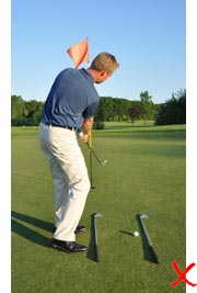 Incorrectly aligning body at address swing sequence (5) Incorrectly aligning body at address swing sequence (5)