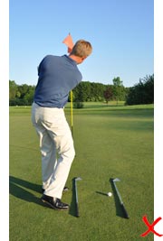 Incorrectly aligning body at address swing sequence (6) Incorrectly aligning body at address swing sequence (6)