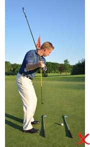 Incorrectly aligning body at address swing sequence (3) Incorrectly aligning body at address swing sequence (3)